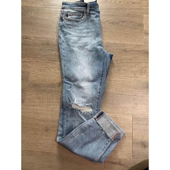 Judy Blue Los Angeles Skinny Fit Mid Rise Distressed Jeans Size 15 32 - Picture 5 of 6